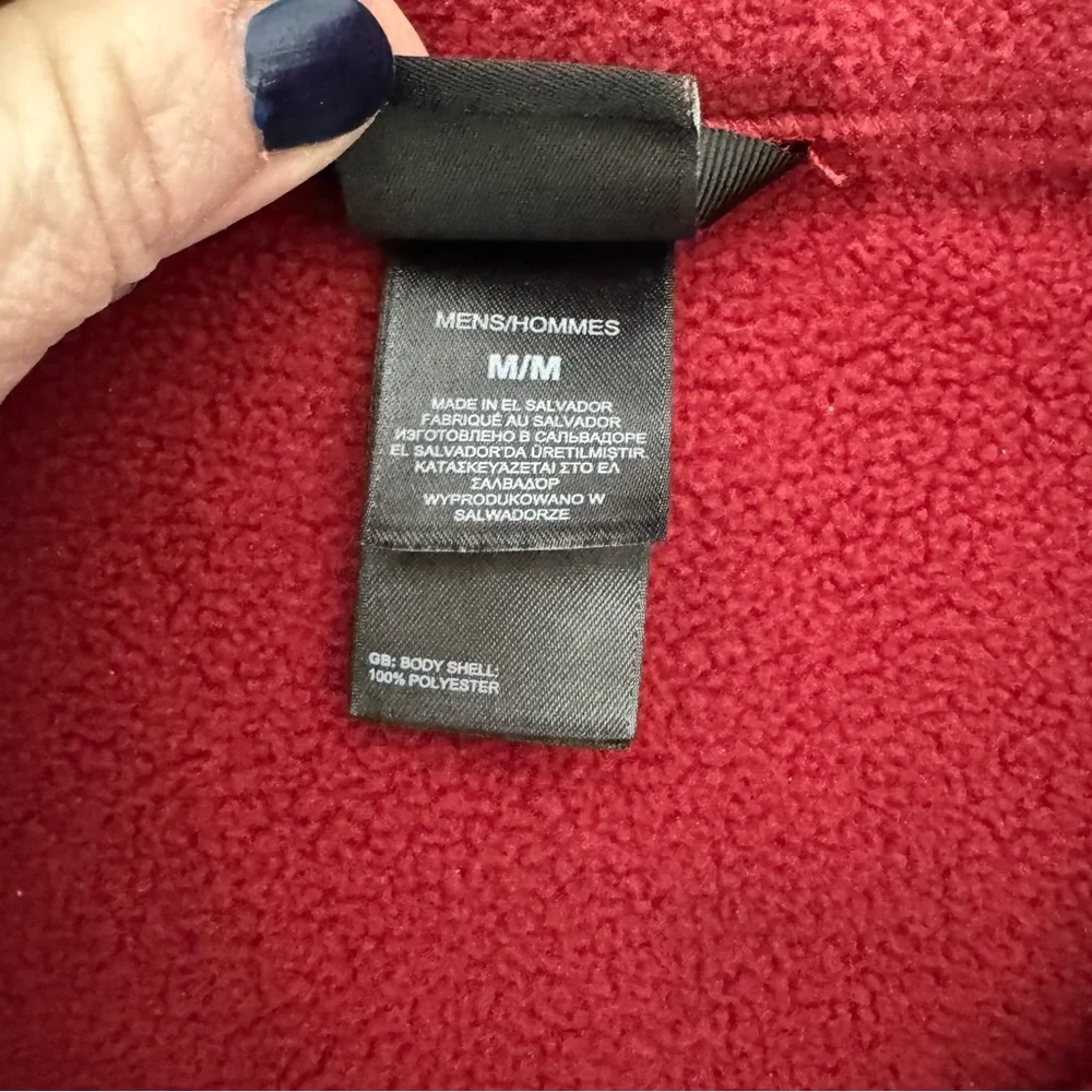 THE NORTH FACE Maroon Red 1/4 ZIP FLEECE PULLOVER JACKET Medium‎ MEN'S